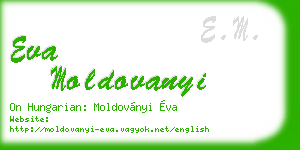 eva moldovanyi business card