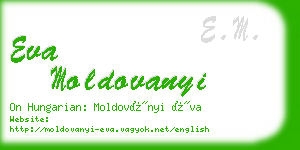 eva moldovanyi business card